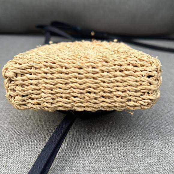 TORY BURCH Miller Straw Phone Crossbody - Midnight - Picture 9 of 16